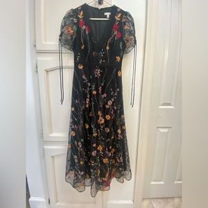 Monique Lhuillier embroidered dress, size 0 petite. Like new